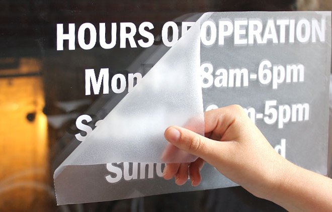 vinyl lettering